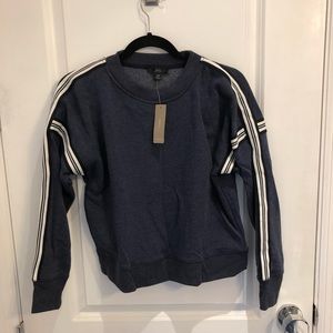 Jcrew Fleece Sweatshirt with Racing Stripes